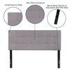 Flash Furniture Full Bedford, Headboard, Gray Fabric HG-HB1704-F-LG-GG